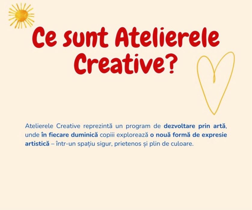 Atelierele Creative curs copii actorie dans pictat muzica