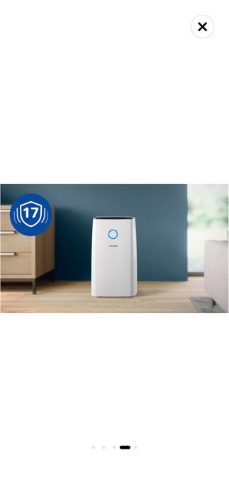 Изсушител за въздух Philips series 3000 DE3306/11, До 34,3 L/D, Ефективен в помещения до 150 м3, Ароматерапия, Технология AeraSense, Режим на сушене