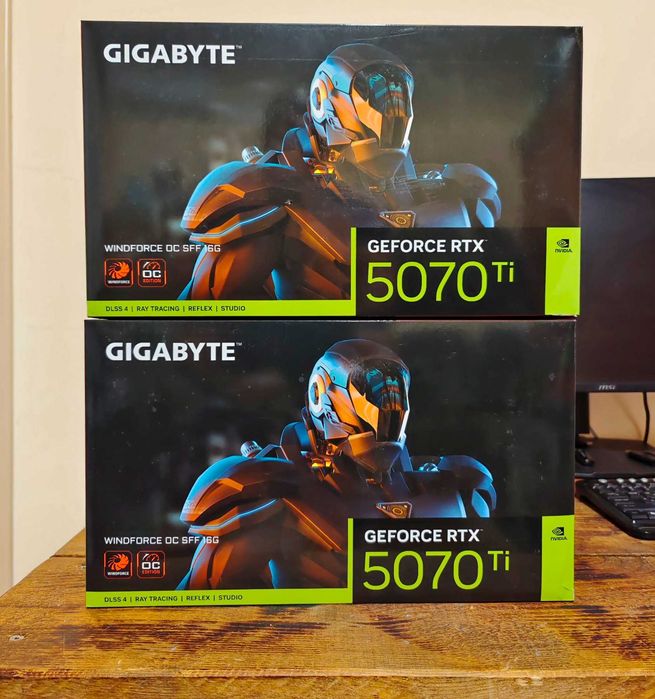 Чисто нова Gigabyte RTX 5070 Ti WindForce OC SFF 16GB – Запечатана