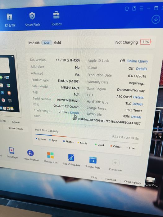iPad 6 (2018) – Gold – 32 GB + Husă