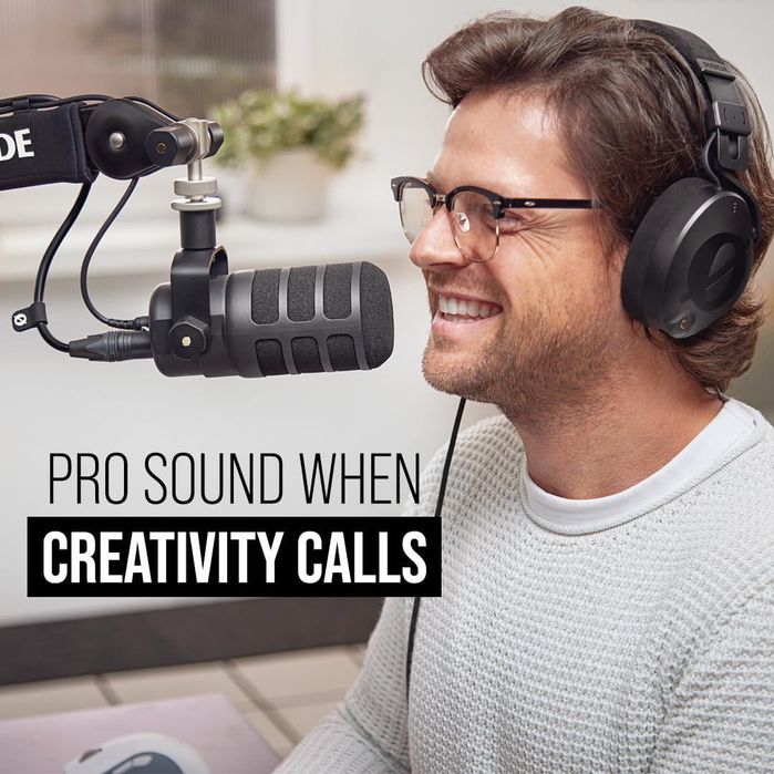 Microfon dinamic ,versatil de studio RØDE PodMic USB Black ,negru, sigilat