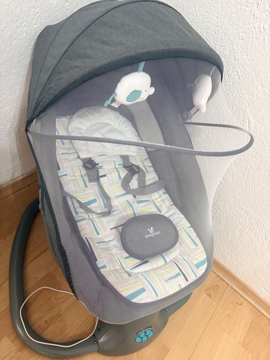 Електрическа люлка за бебе cangaroo AXEL зелен цвят