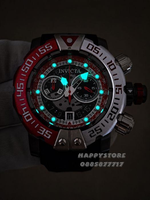 INVICTA Foxhound Red/Silver 57 mm, Инвикта нов мъжки часовник