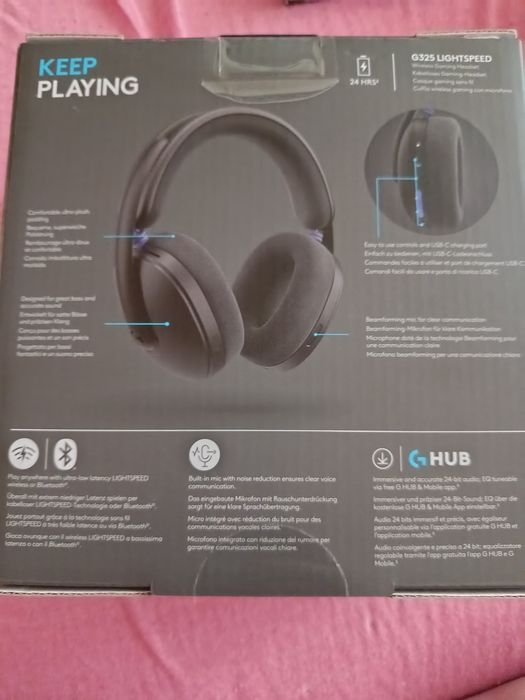Căști de gaming Logitech G325 LIGHTSPEED Wireless, 24 ore autonomie, microfon integrat, negru