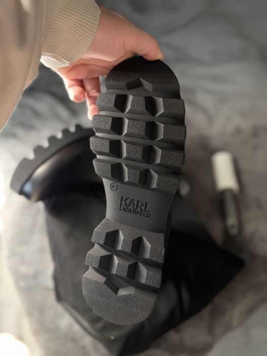 Karl Lagerfeld Boots cizme barbati piele neagra marimea 41 noi