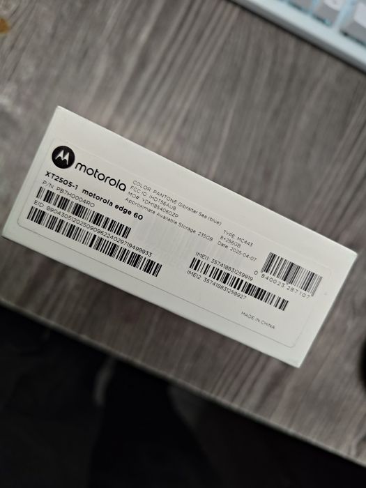 НОВ Motorola Edge 60 / 256GB PANTONE Gibraltar Sea Син