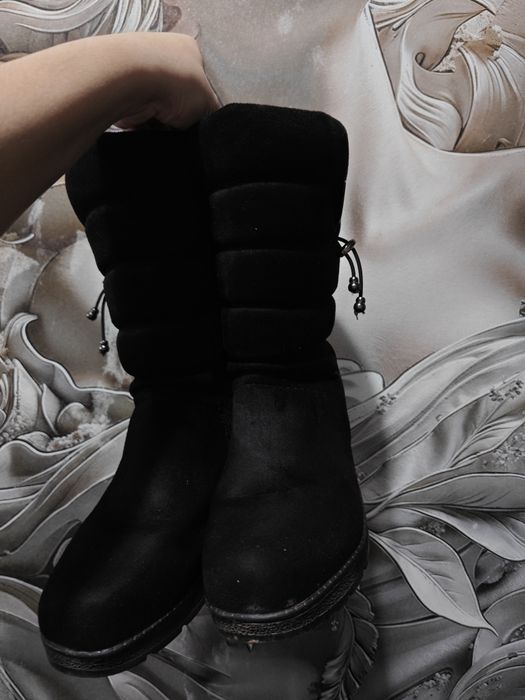 Сапоги зима замша