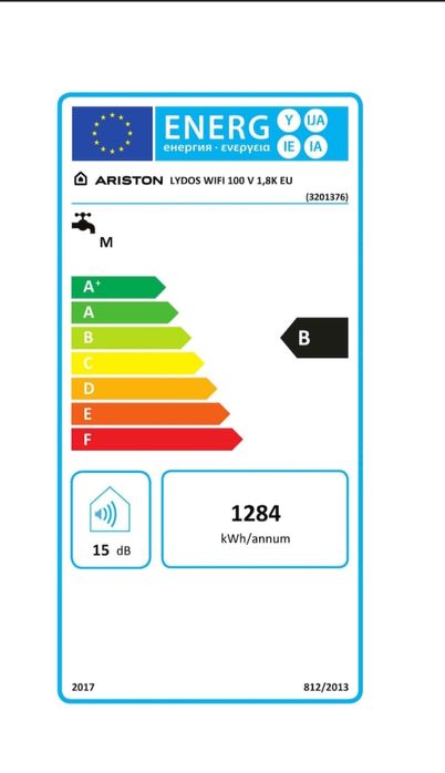 Boiler electric Ariston Lydos Wi-Fi 100L, 1800 W,