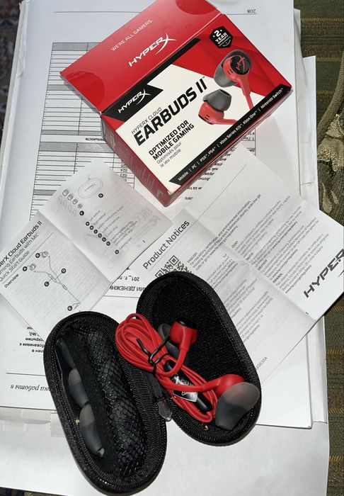Наушники HyperX Cloud EarBuds 2 красный
