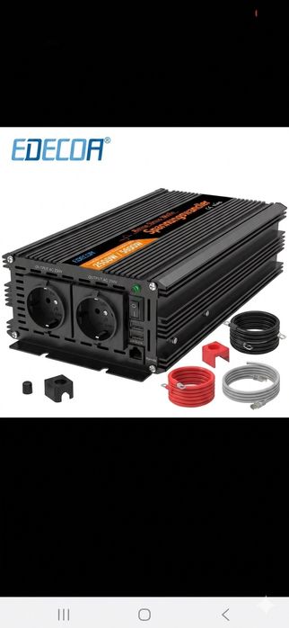 Висок клас Инвертор 2500/5000W,на марката EDECOA.Чисто нов не използван.Пълна синусоида с дистанционно управление.един от доказаните инвертори.Продава