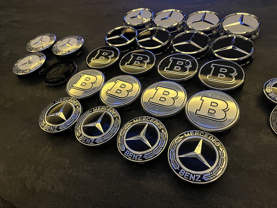 Капачки за джанти мерцедес/mercedes  и емблеми(75мм + 55мм)