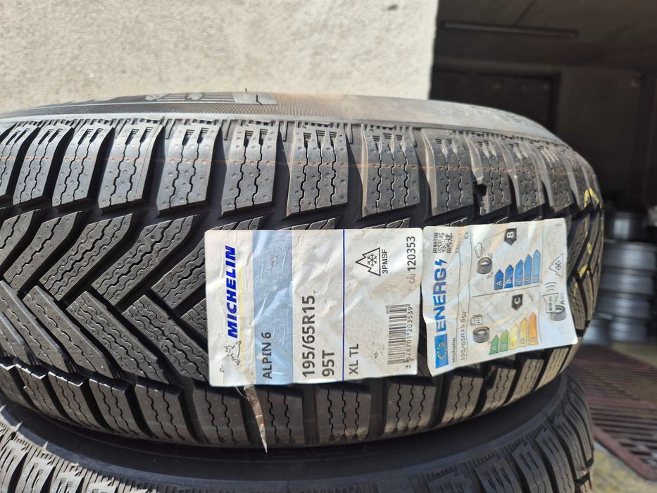4 Anvelope M+S IARNA - 195/65/15 95T - Michelin ALPIN 6 - NOU - DOT 2022 !