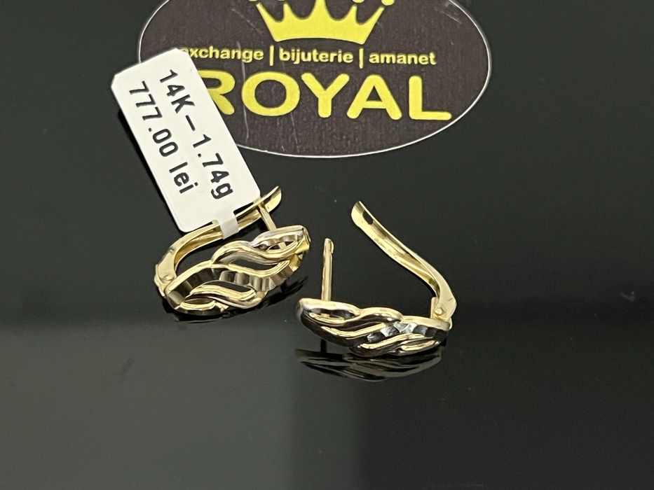 Bijuteria Royal CB : Cercei dama aur 14k 585   1,74 gr