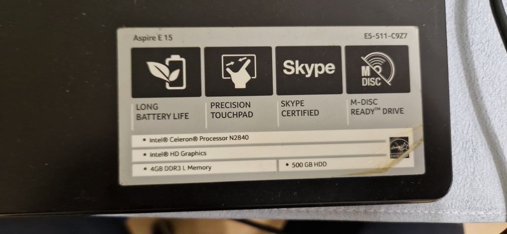 Ноутбук Aspire E15 Windows 11.