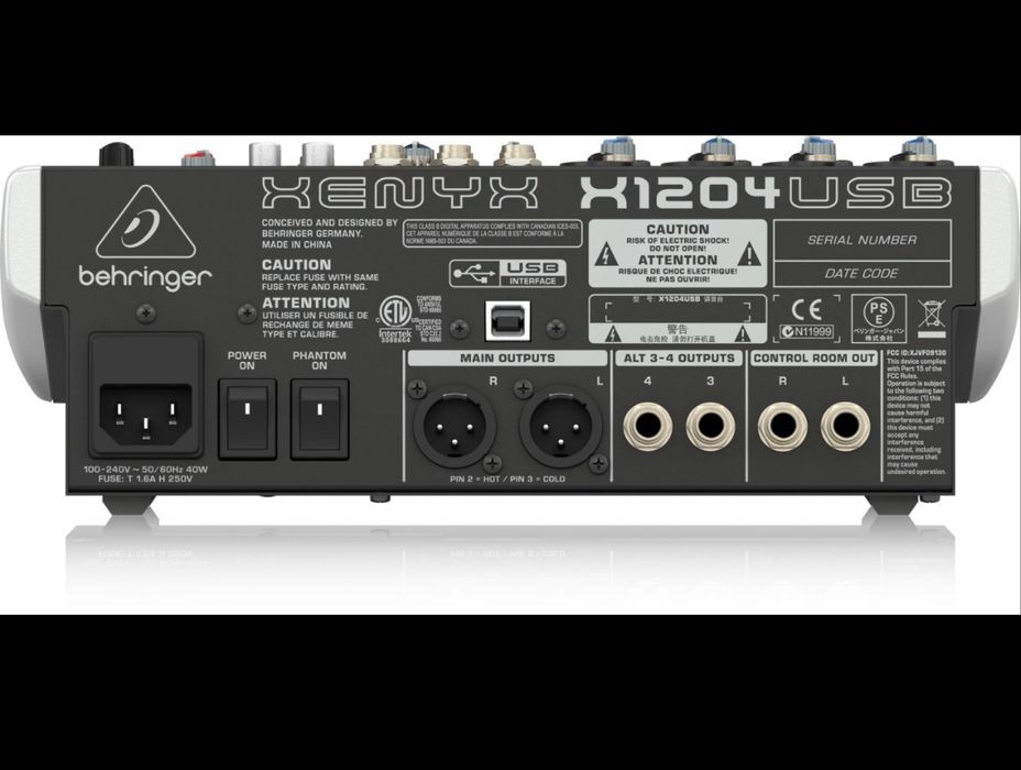 Behringer XENYX 1204 USB Mixer analog