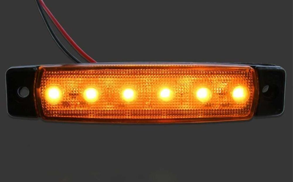 1бр. диодни LED ЛЕД габарити с 6 SMD диода 12-24V "рибки" , 6 цвята