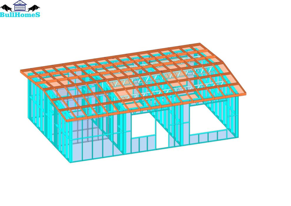 Къща, Бунгало, Сглобяеми къщи, Преместваеми, Модулни, Жилищни - 54м²