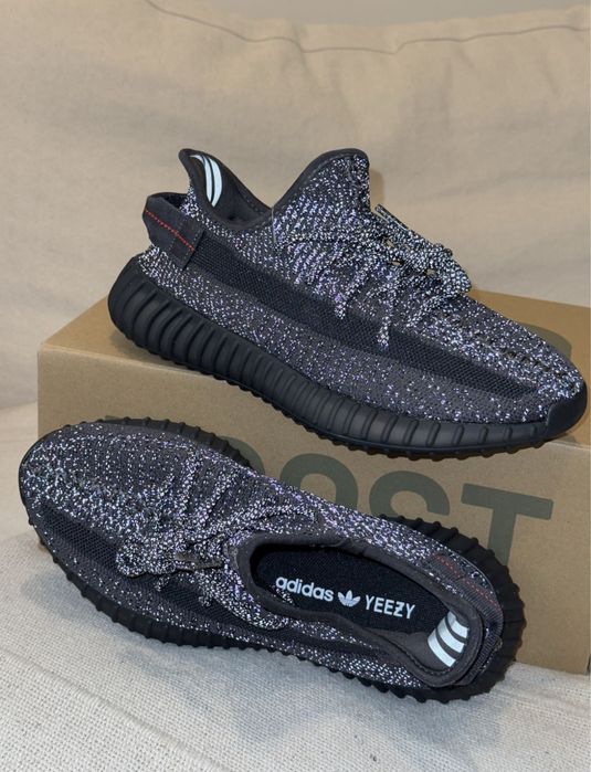 Yeezy 350 black reflective