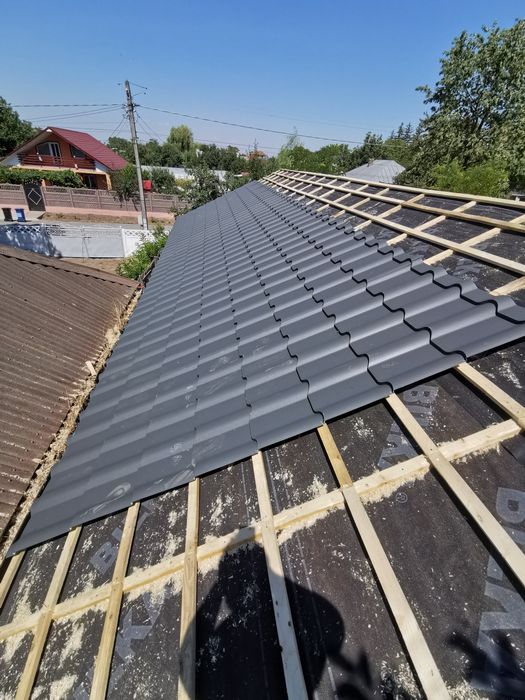 Tigla metalica jgheaburi burlane reparatii acoperis garduri terase foișoare