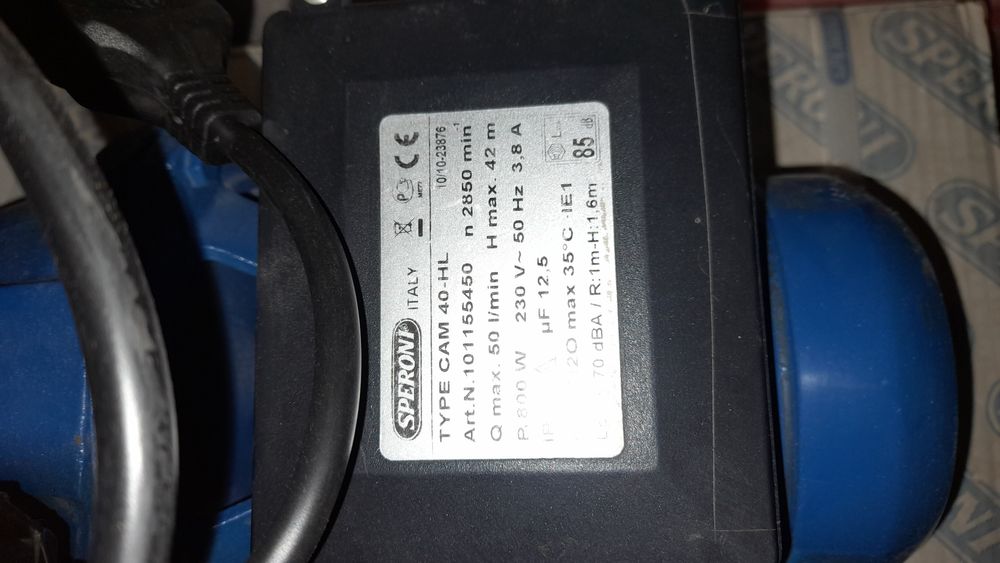 Продается итальянский  насос SPERONI 50 л/мин с европейской  автоматик