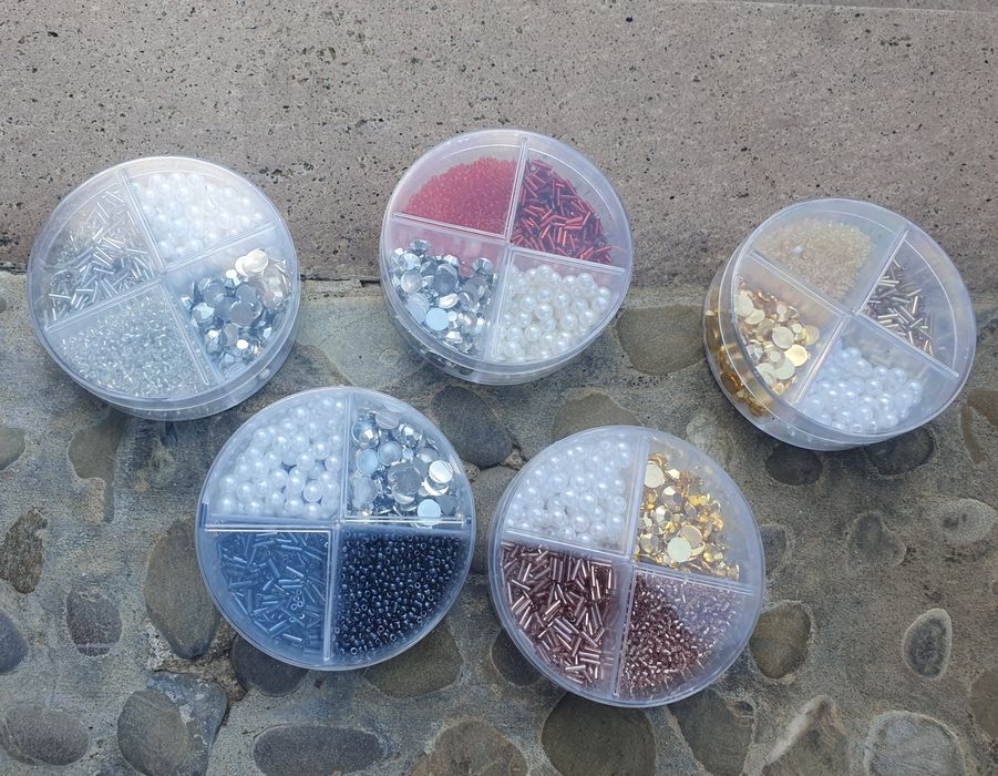 Комплект мъниста с пайети за бижута и декорации, Hobby Flora