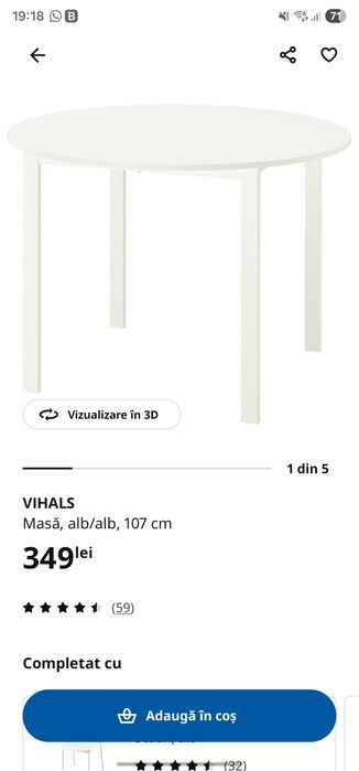 Vand masa Ikea Noua
