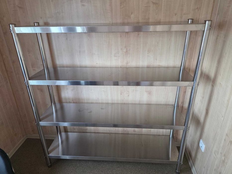 Raft din oțel inoxidabil,raft din inox cu 4 polite diferite marimi direct pe stoc