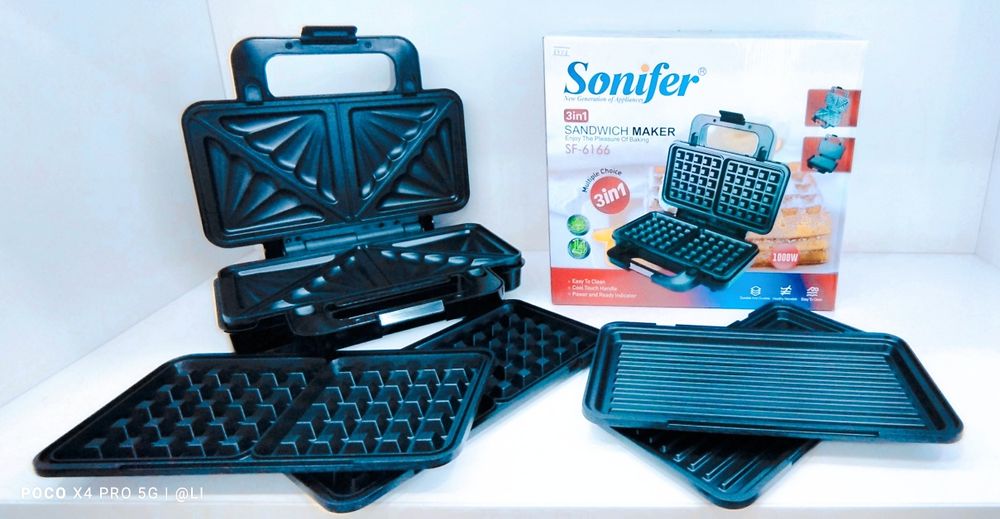 Тостер Вафельница Сендвичница Toster Vafli Vafelnitsa Sonifer 6166