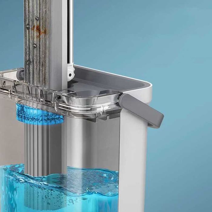 Mop magic cu burete PVA storcator si galeata cu 2 compartimente