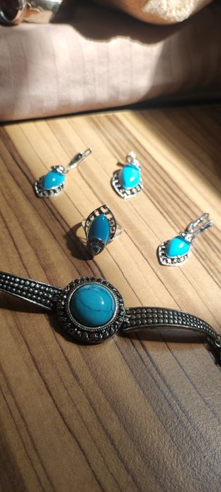 Продам комплект бирюза 925 проба