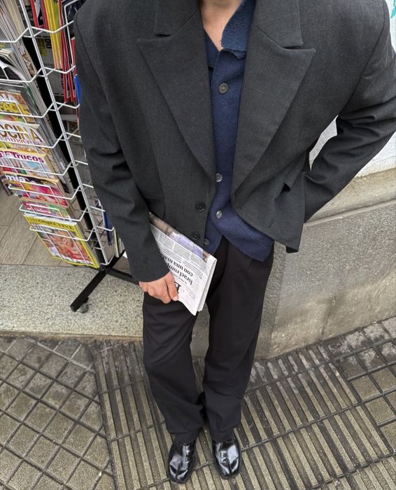 Оверсайз кроп блейзер/пиджак