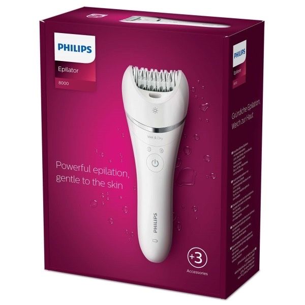 Эпилятор для влажной и сухой эпиляции Philips Series 8000 BRE700