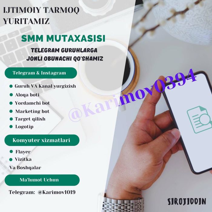 SMM Xizmatlari Biznesingiz Rivoji