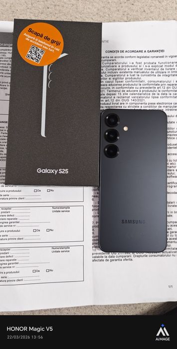 Samsung Galaxy S25 -5G / 128 GB / 12 GB RAM / Nou Neactivat / Garanție