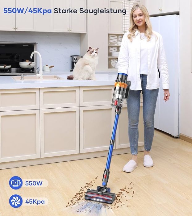 Ликвидация !!!Безжична прахосмукачка MIBODE 45000 Pa/550 W/70 min