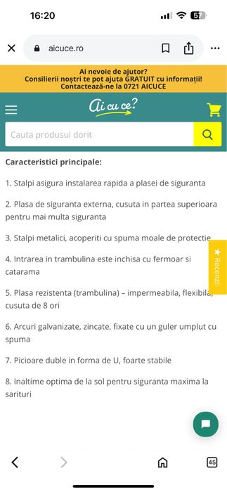 trambulina diametru 435