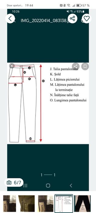 Zeres pantaloni Jeans damă XL
