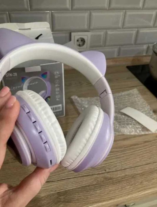 Големи безжични Bluetooth слушалки за котешки уши за вашето дете Cat