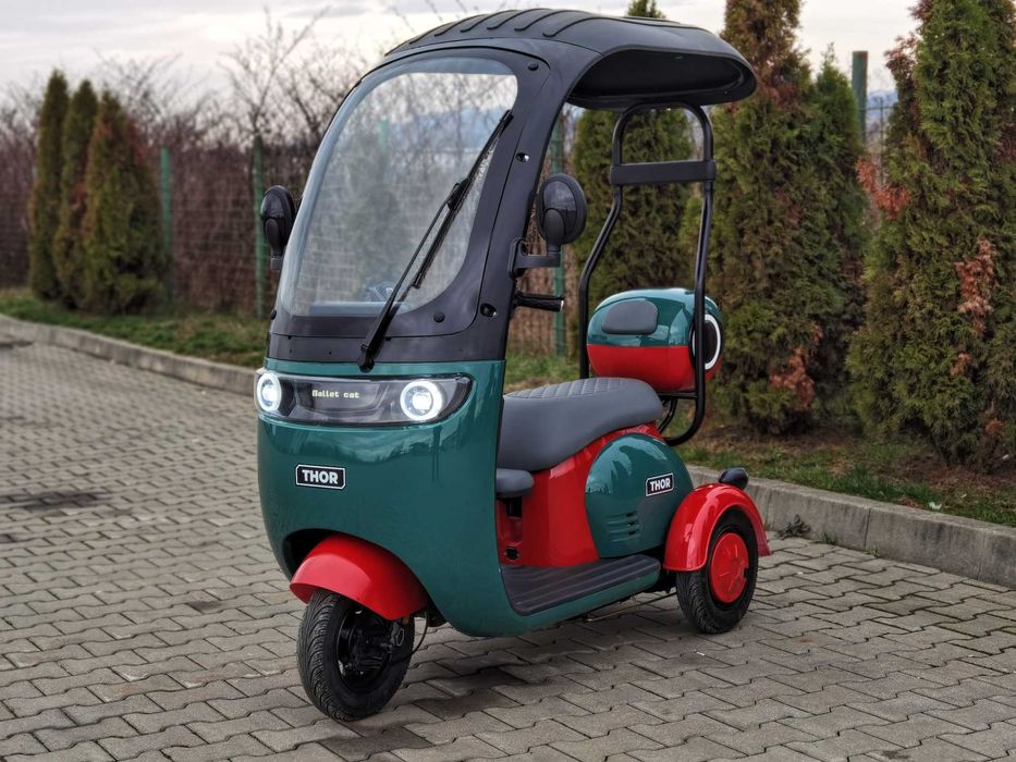 Triciclu electric THOR ELEGANCE tuk tuk 1000W nou  Agramix