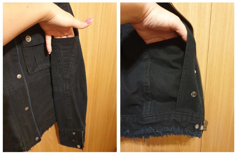 Geaca blug marimea M, geaca neagra 100% bumbac