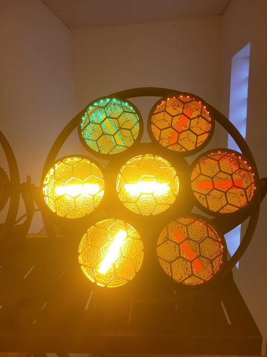 OFERTA Lumini retro cob gold 7x50W cu led diametru 58 evenimente/club