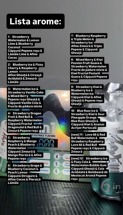 Vape 60k 6in1 pachet 2 bucati