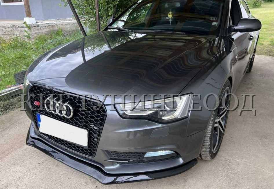 Преден лип спойлер за ауди а5 с5 б8.5 фейс с лайн / audi a5 s5 b8.5 lip spoiler s line facelift / добавка за предна броня / нож