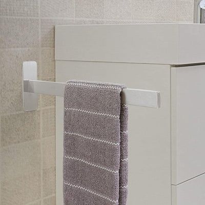 Suport prosop baie, Inox mat, 40 cm, adeziv