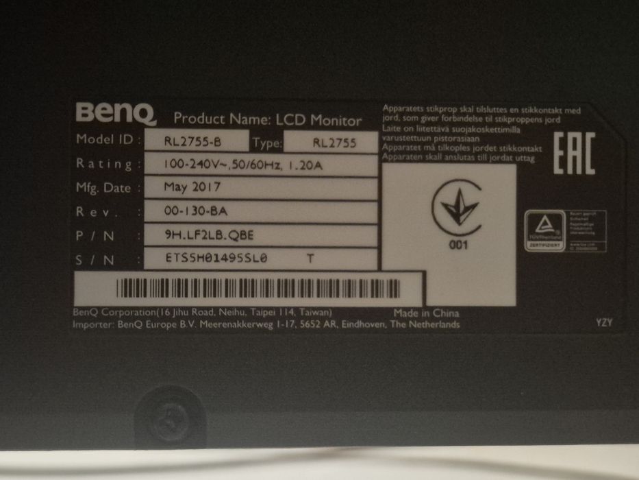 Vând monitor BENQ seria  RL2755-B