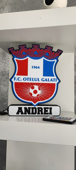 Decoratiune, reclama luminoasa echipe fotbal, FCSB, Dinamo, Otelul