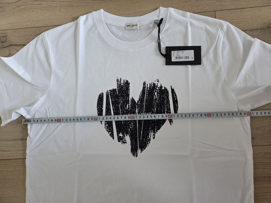 Tricou alb  model Saint Laurent