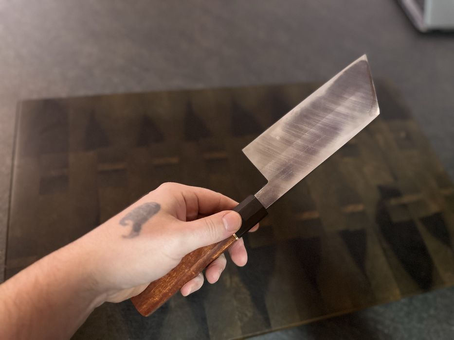 Cutit artizanal de bucatarie - otel inoxidabil 61 HRC , taiș japonez