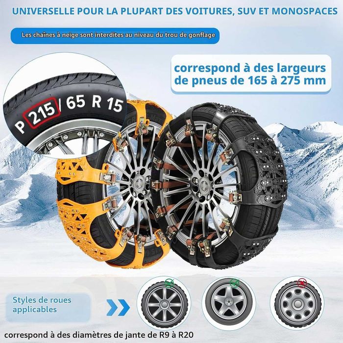 Lanțuri antiderapante DBREAKS, set de 6 bucăți, universale pentru autoturisme