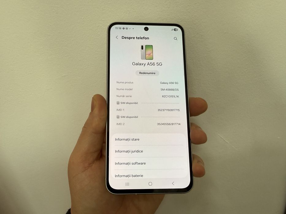 Samsung Galaxy A56 5g, 128 gb, 8 gb, White, dual sim
